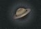 Saturn in universe illustration