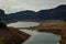 Sau, Spain, The almost empty Sau reservoir is seen as the drought caused by climate change causes water shortages