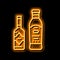 sauce chili neon glow icon illustration