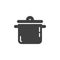 Saucepan casserole vector icon