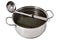 Saucepan with chowder and dipper made of stainless steel