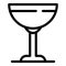 Saucer glass icon, outline style