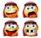 Saudi arab emoticon vector set. Saudi arabian emoji face head in funny, crazy and naughty facial expression.