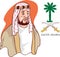 Saudi Arab Man Cartoon Character Vector Ä°llustration