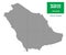 Saudi Arabia map with flag.