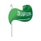 Saudi arabia national day, wave flag national patriotism gradient style icon