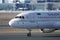 Saudi Arabian Airlines plane, close-up view