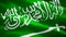 Saudi flag Closeup 1080p Full HD 1920X1080 footage video waving in wind. National 3d Saudi flag waving. Sign of Saudi Arabia seaml