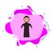 Saudi, woman cartoon liquid bacdge icon. Simple color vector of people around the world icons for ui and ux, website or mobile