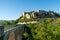 Sault, Vaucluse , Provence France Village view with The bridge to enter the village