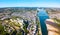 Saumur city aerial view, France