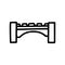 sauna bench line vector doodle simple icon