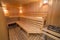 Sauna interior comfortable wooden room spa indoors