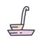 sauna ladle color vector doodle simple icon