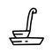 sauna ladle line vector doodle simple icon