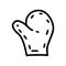 sauna mitten line vector doodle simple icon