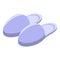 Sauna slippers icon, isometric style