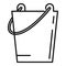 Sauna steel bucket icon, outline style