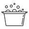 Sauna wash basin icon, outline style