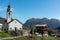 Sauris - Scenic view of remote alpine village of Sauris di Sotto in Carnic Alps, Friuli Venezia Giulia, Italy
