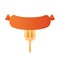 Sausage barbeque meat single isolated icon with smooth style