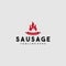 Sausage barbeque professional logo design