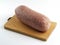 Sausage Cotechino on cutting board