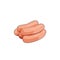 Sausage. Meat sausages, polutry, beef. Breakfast food. Vector graphic illustration