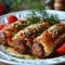 sausage rolls on a plate