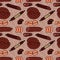 Sausage seamless pattern. Hand drawn color doodle