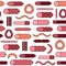 Sausage seamless pattern. Various sausages and meat products. Bu