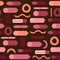 Sausage seamless pattern. Various sausages and meat products. Bu