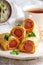 Sausages with cheese in lavash for a breackfast