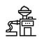 sausages production line icon vector illustration