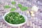 Saute garlic spinach