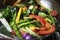 Sauted mixed vegetables food photography recipe idea