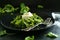 Sauteed Amaranth Leaves with Goat`s Cheese