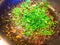 Sauteing Fresh Parsley with Garlic