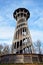 Sauvabelin Spiral Wooden Tower Against blue sky , Lausanne, Switzerland