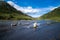 Savage River in Denali National Park on a sunny day