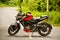 Savanadurga,India - DECEMBER 31, 2018: Bajaj Pulsar 200 NS parked at the center of the road