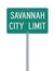 Savannah City Limit road sign