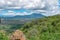 Savannah Grassland landscape against a mountain background, Mount Longido, Tanzania