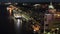 Savannah at Night, Aerial View, Savannah River, City Lights, Georgia