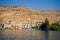 Savasan Village with sunken mosque in Halfeti, Sanliurfa Province of Turkey