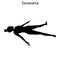 Savasana Pose Yoga Workout Silhouette. Healthy lifestyle vector illustration