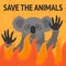 Save animals from fire poster