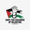 Save The Children of Palestine Banner Vector Illustration. Free Palestine Banner