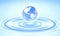 Save clean water, globe world for environmental, ecology, nature earth, pure water, skincare, keep ocean sea concept. Planet Earth