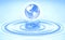 Save clean water, globe world for environmental, ecology, nature, pure water, skincare, keep ocean sea concept. Planet Earth drop